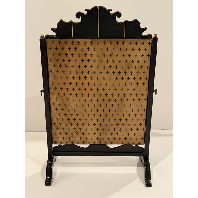 Vintage English Horn & Aged Mirror Dressing Tabletop Mirror For Sale - Image 15 of 17