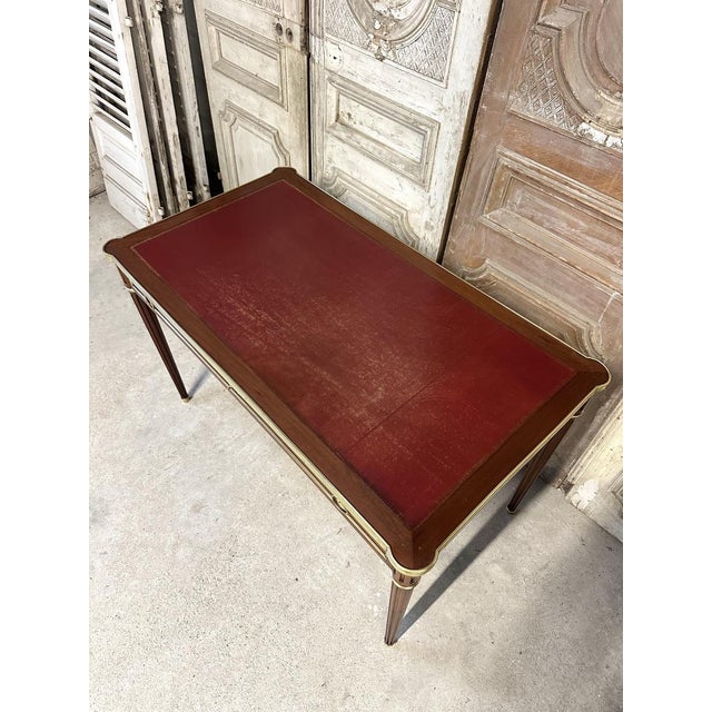 Small Louis XVI Style Flat Desk or Writing Table, 1950s For Sale - Image 12 of 13