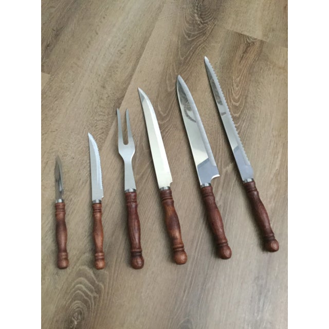 Vintage Chef Master Steel Cutlery Set of Six For Sale - Image 4 of 9