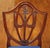 1990s Set of 8 Regency Style Solid Mahogany Fleur-De-Lis Blue Fabric Dining Chairs For Sale - Image 17 of 18