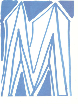 David Hockney, M from Hockneys Alphabet, Lithograph