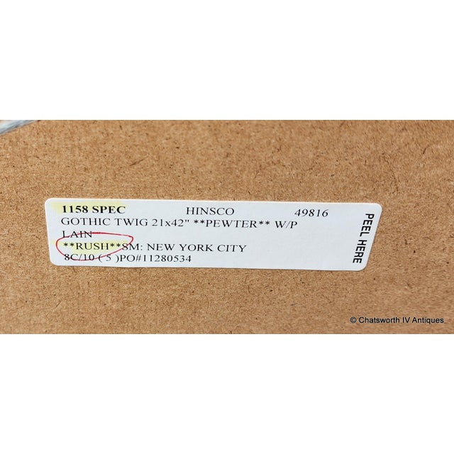 Vintage Carver's Guild Carol Conner Gothic Twig Mirror ~ 42 X 21 Pewter Finish For Sale - Image 9 of 13