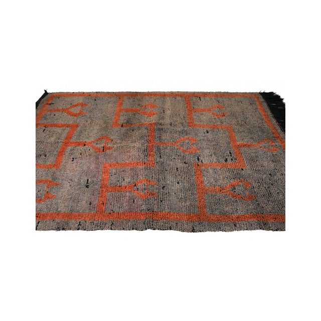 Vintage Decorative Turkish Tulu Rug - 5`0″ X 6`7″ For Sale - Image 4 of 6