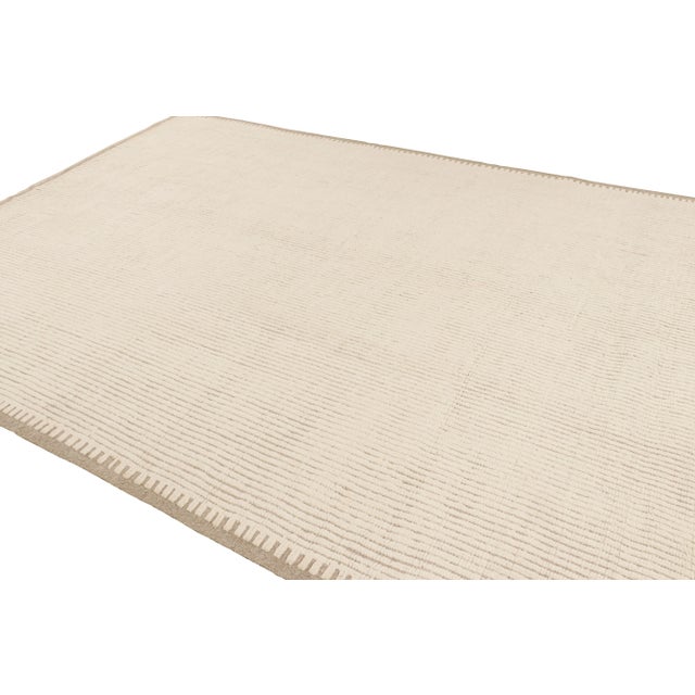 Not Yet Made - Made To Order Rug & Kilim’s Modern Textural Rug in Cream & Brown with Ribbed Stripes - 13x19 For Sale - Image 5 of 7