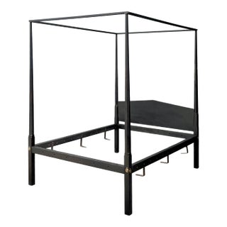 Vintage Boho Shaker Style Full Canopy Bed For Sale