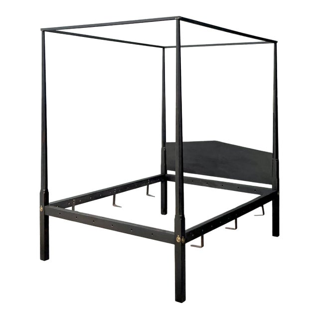 Vintage Boho Shaker Style Full Canopy Bed For Sale