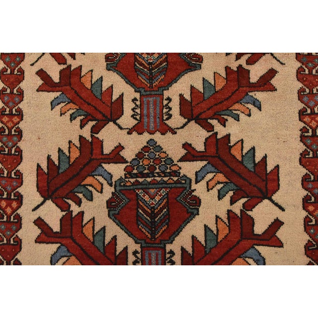 Beige Baloch Rug 3’4” X 6’4” Beige Wool Vintage Tribal Hand-Knotted Oriental Carpet For Sale - Image 8 of 12
