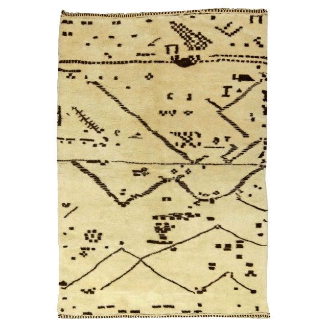 Modern Moroccan Style Abstract Wool Rug – Artisan Geometry by Doris Leslie Blau For Sale