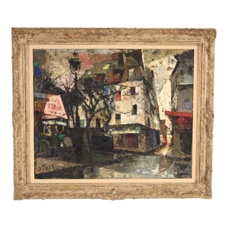 Abstract Urban Painting by Oliver Foss (1920-2014) For Sale