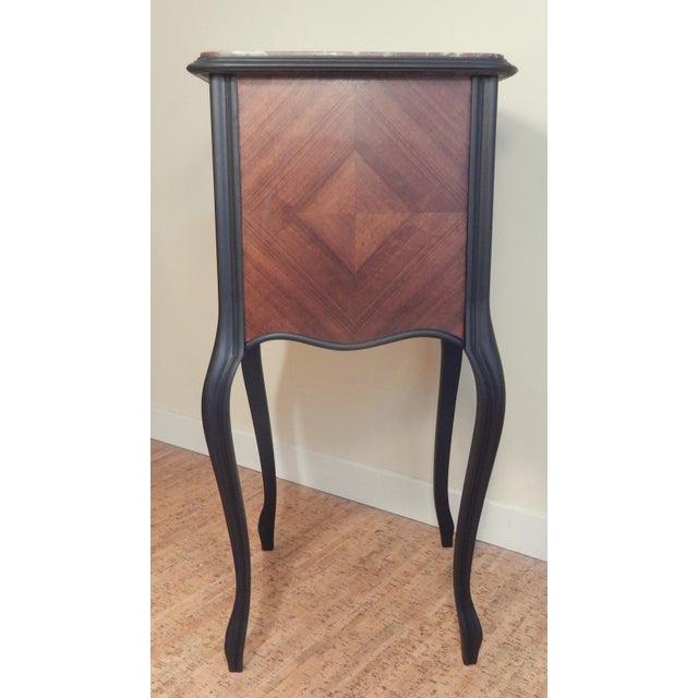 Early 1900's French Walnut and Marble Top Table For Sale In San Francisco - Image 6 of 7