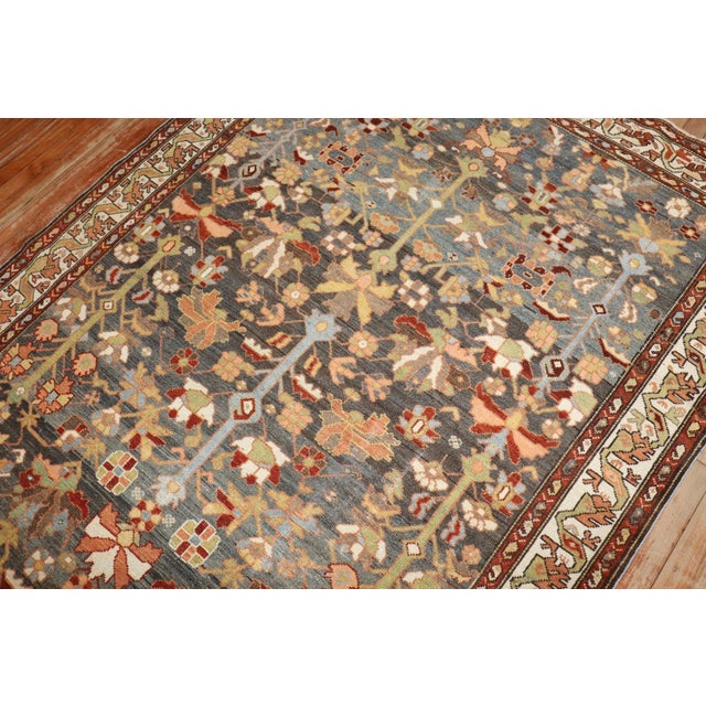 Gray Persian Malayer Gallery Antique Rug rug no.j3824 For Sale - Image 8 of 9