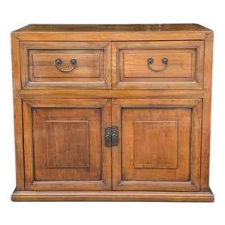 Late 20th Century Chinese Elm End Cabinet For Sale