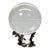 Rare Steuben Crystal Gazing Ball on Sterling Silver Wave Stand #1036 Signed 5.5” For Sale