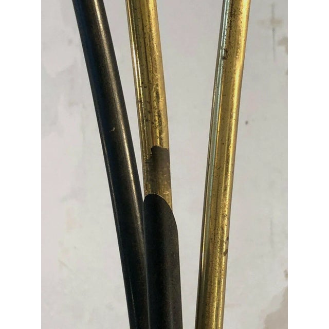 Modern Tripod Metal Perforated Floor Lamp, France, 1950s For Sale - Image 3 of 13