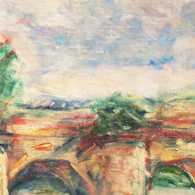 Antique White 'River Landscape, Provence' by Karl Larsen, 1922; Salon D'Automne, Paris, Benezit, Charlottenborg, Oslo Museums For Sale - Image 8 of 12