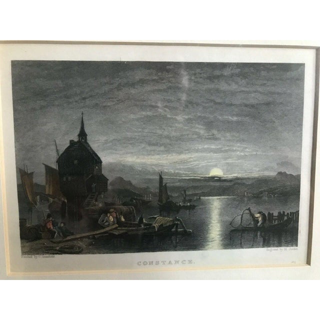 Realism Early 19th Century "Scheveling, Constance, Shanklin Chine, View Near Huy" Engravings, Framed For Sale - Image 3 of 13