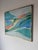 Mid-Century Modern 1970’s Vintage Expressionist Abstract Acrylic on Canvas Painting in Gold Aluminum Frame For Sale - Image 3 of 12