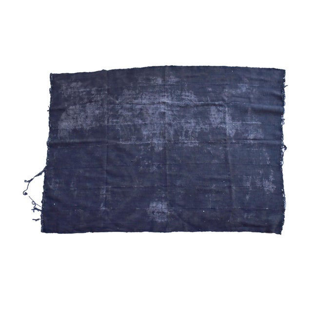Black Vintage Black Mudcloth Textile 62x41 Inch For Sale - Image 8 of 8