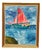U. Ekshard, Sailboat on the Water, 1971, Oil on Panel, Framed For Sale