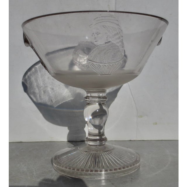 This item is an Early American Pattern Glass compote, likely from the "Opera" pattern, produced circa 1880s by Adams &...