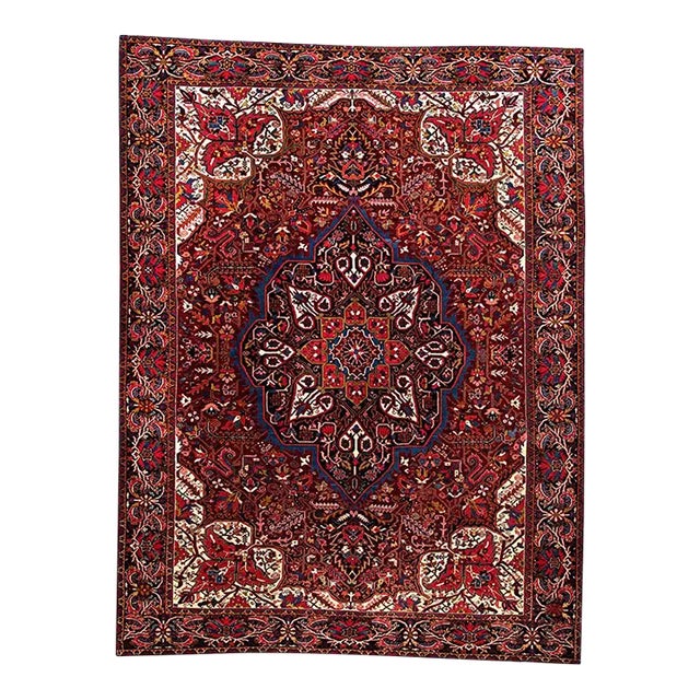 Old Persian Heriz Area Rug 11’7″ X 15’2″ For Sale