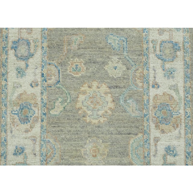 Turkish Oushak Runner Rug 2'10" x 14'1" #17919 For Sale - Image 4 of 8