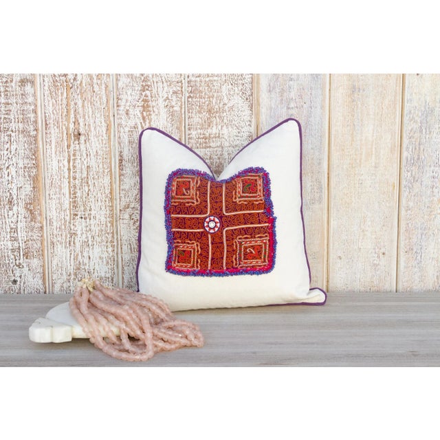 Vivek Vintage Boho Throw Pillow Cover For Sale - Image 9 of 10