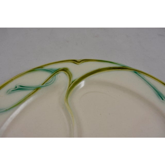 Art Nouveau Longchamp Terre De Fer Art Nouveau Asparagus Plate For Sale - Image 3 of 9
