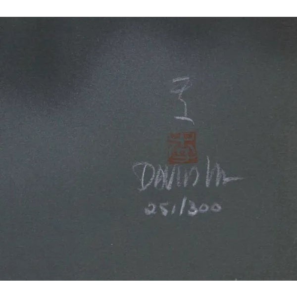 This lithograph, titled "Lake (18)," was created by the Chinese artist, David Lee, in 1985. It is edition 100 and is both...