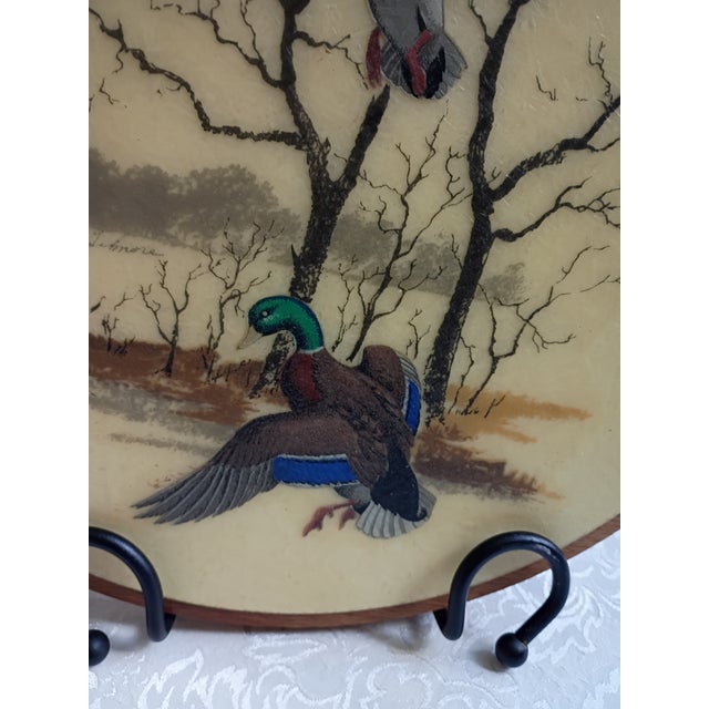 1960s Mid-Century Bacova Guild 14" Fiberglass Mallard Duck Lazy Susan by Grace B. Gilmore For Sale - Image 10 of 12