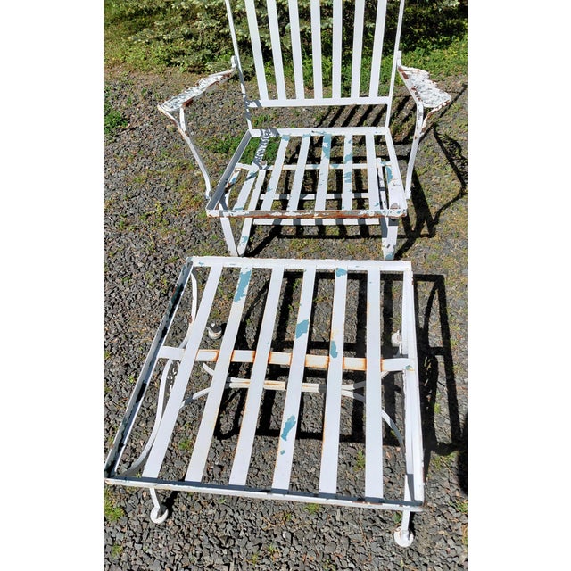 1960s 1960s Woodard Andalusian Spring Chair and Ottoman For Sale - Image 5 of 10