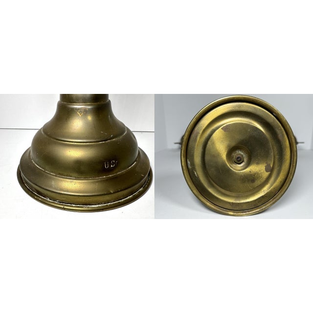 Early 20th Century Antique U.S. Army Brass Candelabras: Adjustable Pair For Sale - Image 5 of 10