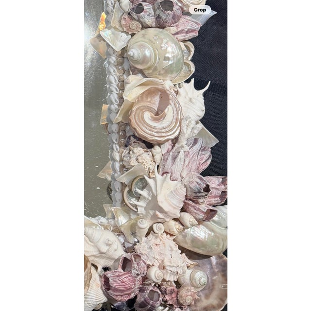 Glass Annalise Shell Decorated Mirror For Sale - Image 7 of 9