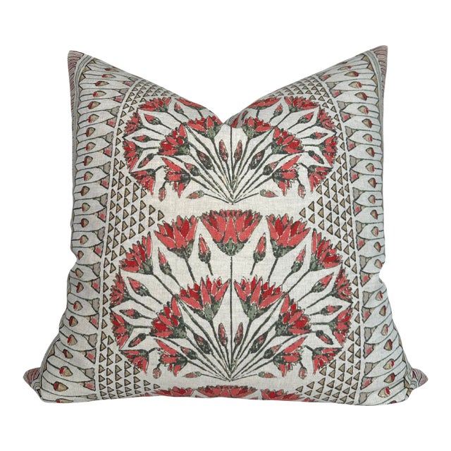 Cairo Coral Pillow Cover, 22x22 Pillow For Sale