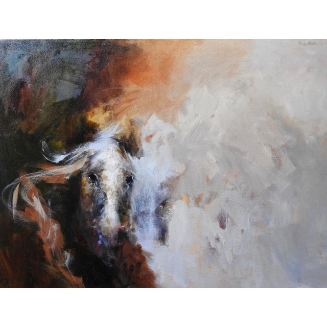 Abstract Expressionist, Oil Paint, Light and Dark - "Reflected Images of a Horses Profile" For Sale In Nashville - Image 6 of 13