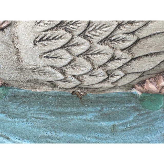 White Vintage Midwest Taiwan Painted Swan Doorstop/Bookend For Sale - Image 8 of 9