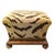Gold 19th Century English Mahogany Upholstered Stool With Flared Form For Sale - Image 8 of 12
