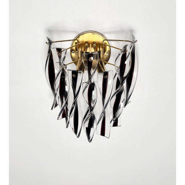 Murano Wall Sconces with Amethyst Glasses, 1990s, Set of 2 For Sale - Image 4 of 18