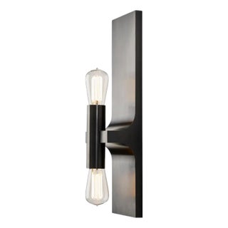 Contemporary Tekna Walcott Twin Wall Light With Dark Bronze Finish For Sale