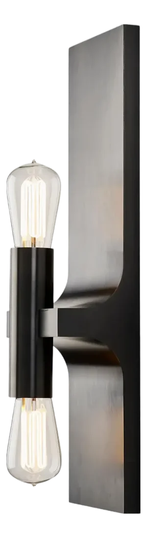 Contemporary Tekna Walcott Twin Wall Light With Dark Bronze Finish