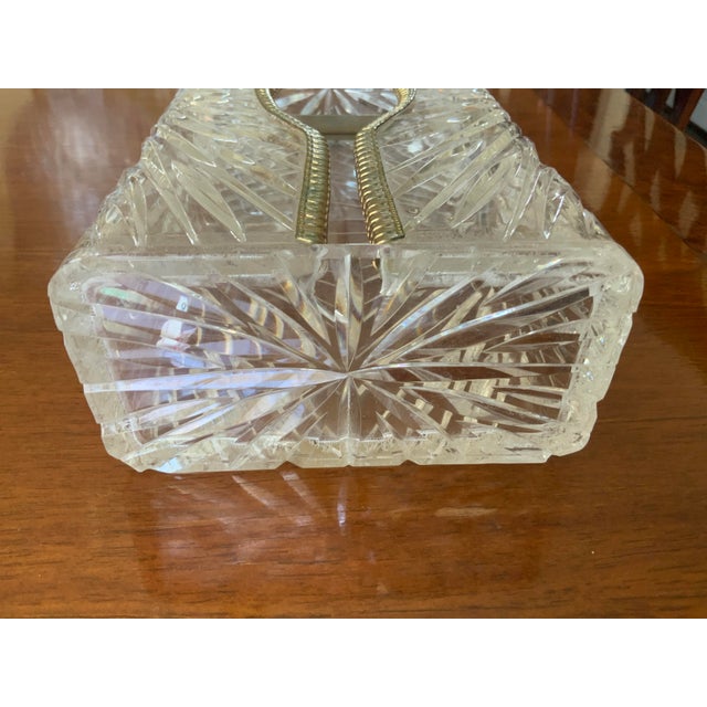 Wilardy 1950s Lucite Tissue Box With Brass Embellishments For Sale - Image 4 of 10