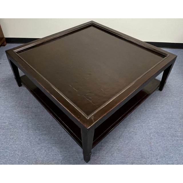 Bernhardt Bernhardt Living Vintage Patina Square Coffee Table For Sale - Image 4 of 8