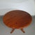 70s Pine wood dining table / wood column leg table in 4-leg design with round top Width 125 cm Height 75 cm
