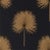 Sanderson Fan Palm Wallpaper in Charcoal/Gold For Sale