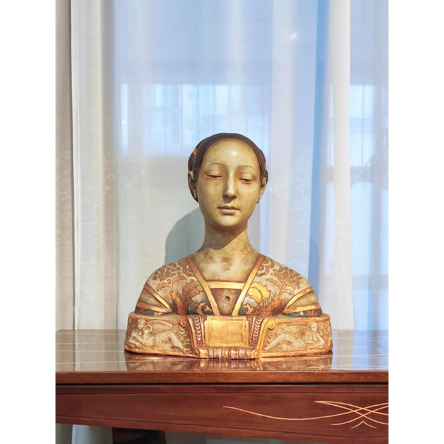 Hand Painted Figurative Statue, 1800s, Terracotta For Sale - Image 14 of 18