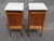 Antique French Oak White Marble Top Bedside Cabinets - A Pair For Sale - Image 11 of 12