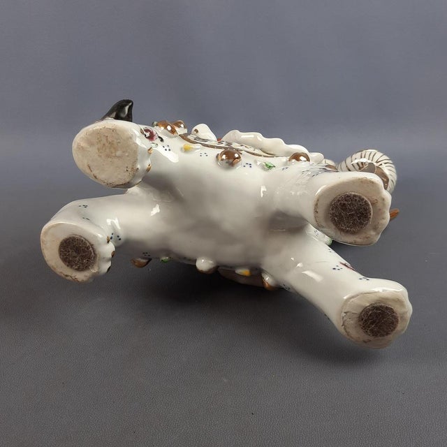 Vintage Porcelain Sculpture of Elephant with Drummer, 1970s For Sale - Image 11 of 18