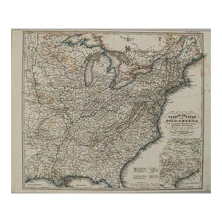 1865 Stulpnagel Map of Eastern United States For Sale