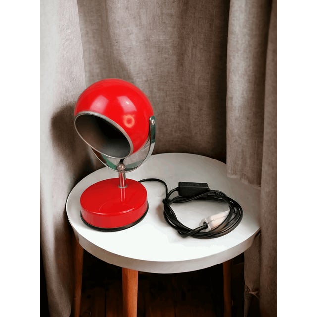 Metal Space Age Eyeball Table Lamp from Veneta Lumi, 1970s For Sale - Image 7 of 7