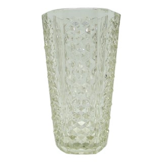 Art Nouveau Bowl on Stand from Ząbkowice Glassworks, Poland, 1970s For Sale